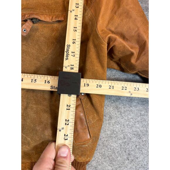 Vintage 80s East West Chore Waxed Jacket Womens Small Brown Patchwork Outdoor - Picture 3 of 6